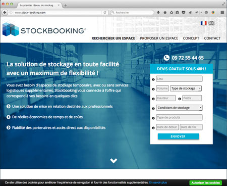 réalisation du site Internet de Stock Booking